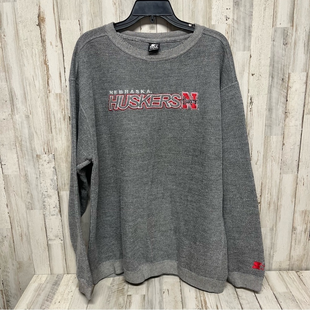 Vintage Nebraska Cornhuskers Gray Starter Sweatshirt XL
